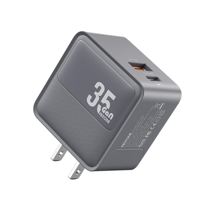 Cargador WK WP-U105 Swift de 35 W con puertos USB-C/Tipo-C y USB-A, US Plug, EU Plug, UK Plug