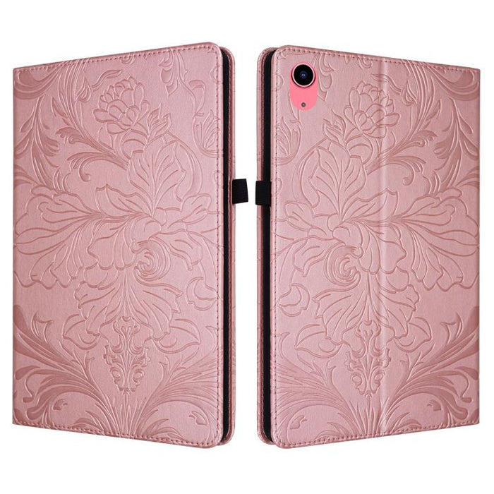 Funda para tablet de piel vegana con estampado floral en relieve y función de encendido/apagado automático., For iPad Air 13 2026/2025/2024, For iPad Air 11 2024/2025/2026, For iPad Pro 11 2024 / 2025, For iPad 2025 / 2022, For iPad mini 6 / mini 2024 ...