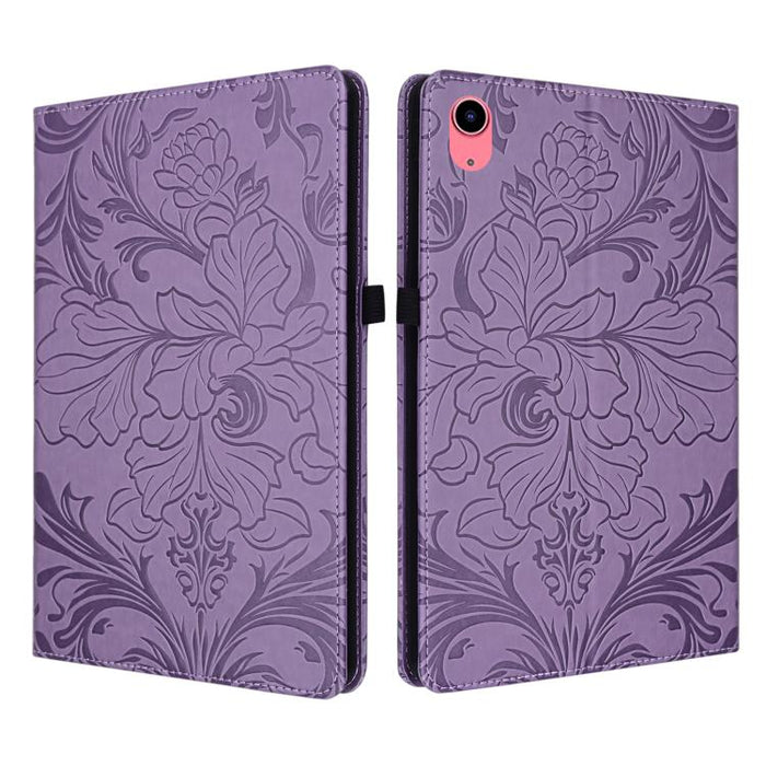 Funda para tablet de piel vegana con estampado floral en relieve y función de encendido/apagado automático., For iPad Air 13 2026/2025/2024, For iPad Air 11 2024/2025/2026, For iPad Pro 11 2024 / 2025, For iPad 2025 / 2022, For iPad mini 6 / mini 2024 ...