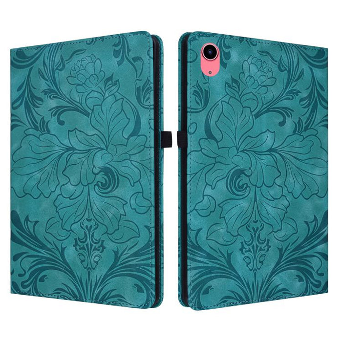 Funda para tablet de piel vegana con estampado floral en relieve y función de encendido/apagado automático., For iPad Air 13 2026/2025/2024, For iPad Air 11 2024/2025/2026, For iPad Pro 11 2024 / 2025, For iPad 2025 / 2022, For iPad mini 6 / mini 2024 ...