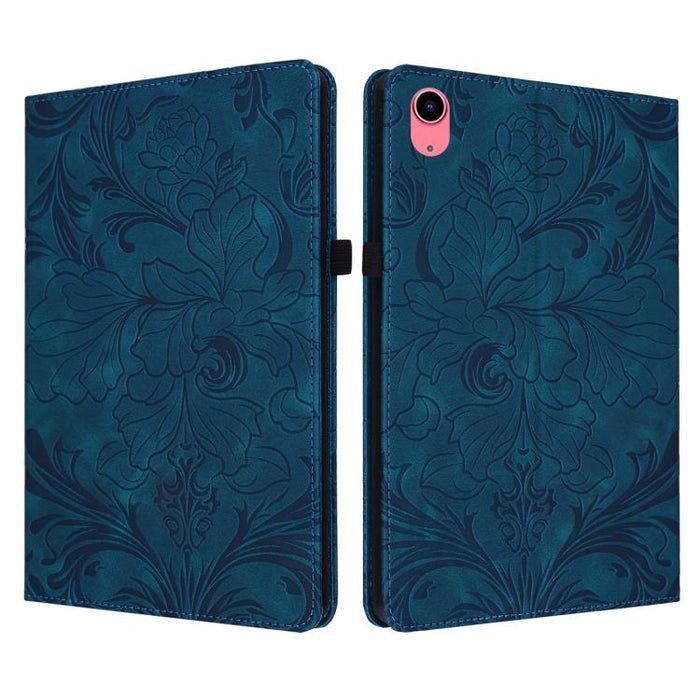 Funda para tablet de piel vegana con estampado floral en relieve y función de encendido/apagado automático., For iPad Air 13 2026/2025/2024, For iPad Air 11 2024/2025/2026, For iPad Pro 11 2024 / 2025, For iPad 2025 / 2022, For iPad mini 6 / mini 2024 ...