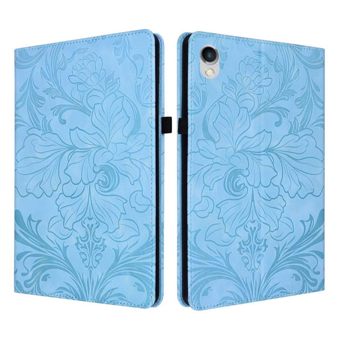 Funda para tablet de piel vegana con estampado floral en relieve y función de encendido/apagado automático., For iPad Air 13 2026/2025/2024, For iPad Air 11 2024/2025/2026, For iPad Pro 11 2024 / 2025, For iPad 2025 / 2022, For iPad mini 6 / mini 2024 ...