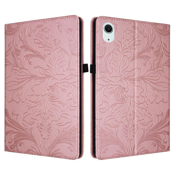 Funda para tablet de piel vegana con estampado floral en relieve y función de encendido/apagado automático., For iPad Air 13 2026/2025/2024, For iPad Air 11 2024/2025/2026, For iPad Pro 11 2024 / 2025, For iPad 2025 / 2022, For iPad mini 6 / mini 2024 ...