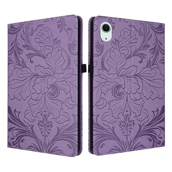 Funda para tablet de piel vegana con estampado floral en relieve y función de encendido/apagado automático., For iPad Air 13 2026/2025/2024, For iPad Air 11 2024/2025/2026, For iPad Pro 11 2024 / 2025, For iPad 2025 / 2022, For iPad mini 6 / mini 2024 ...