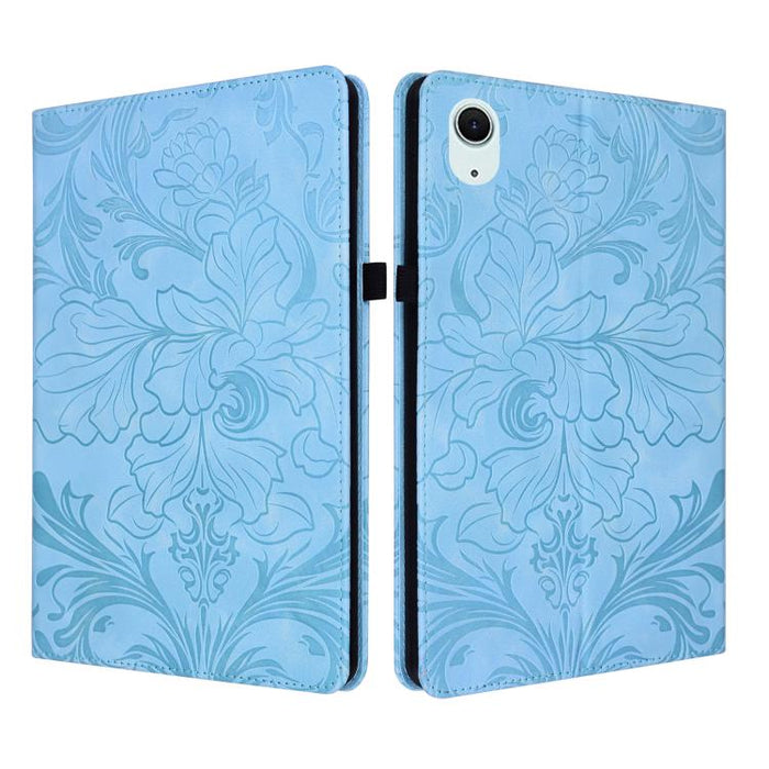 Funda para tablet de piel vegana con estampado floral en relieve y función de encendido/apagado automático., For iPad Air 13 2026/2025/2024, For iPad Air 11 2024/2025/2026, For iPad Pro 11 2024 / 2025, For iPad 2025 / 2022, For iPad mini 6 / mini 2024 ...