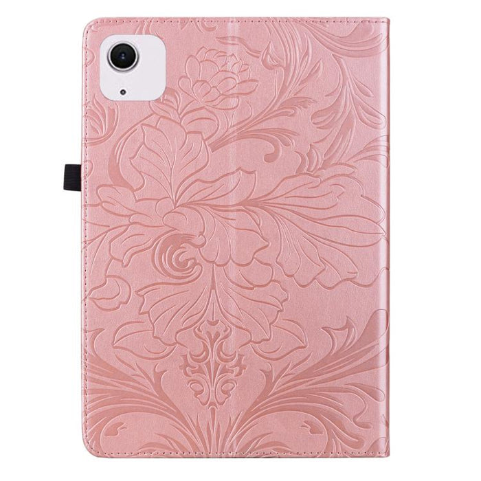 Funda para tablet de piel vegana con estampado floral en relieve y función de encendido/apagado automático., For iPad Air 13 2026/2025/2024, For iPad Air 11 2024/2025/2026, For iPad Pro 11 2024 / 2025, For iPad 2025 / 2022, For iPad mini 6 / mini 2024 ...