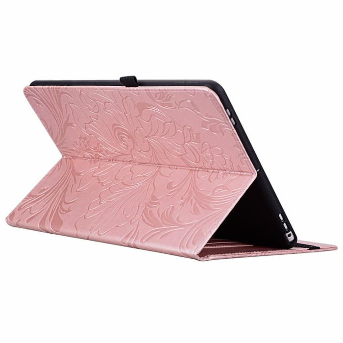 Funda para tablet de piel vegana con estampado floral en relieve y función de encendido/apagado automático., For iPad Air 13 2026/2025/2024, For iPad Air 11 2024/2025/2026, For iPad Pro 11 2024 / 2025, For iPad 2025 / 2022, For iPad mini 6 / mini 2024 ...