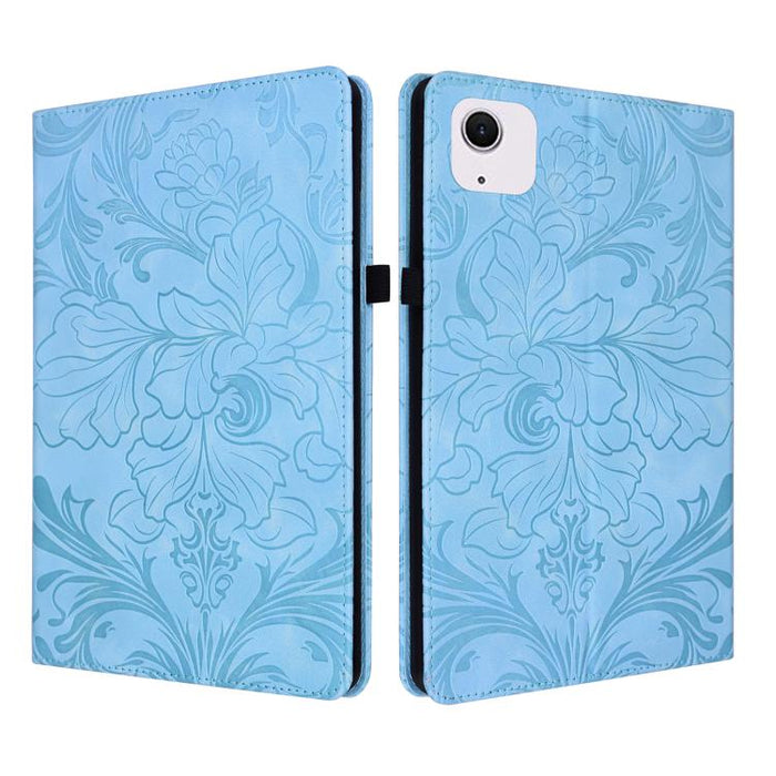 Funda para tablet de piel vegana con estampado floral en relieve y función de encendido/apagado automático., For iPad Air 13 2026/2025/2024, For iPad Air 11 2024/2025/2026, For iPad Pro 11 2024 / 2025, For iPad 2025 / 2022, For iPad mini 6 / mini 2024 ...