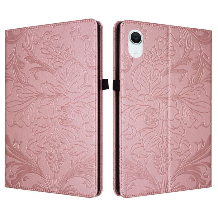 Funda para tablet de piel vegana con estampado floral en relieve y función de encendido/apagado automático., For iPad Air 13 2026/2025/2024, For iPad Air 11 2024/2025/2026, For iPad Pro 11 2024 / 2025, For iPad 2025 / 2022, For iPad mini 6 / mini 2024 ...