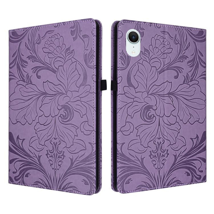Funda para tablet de piel vegana con estampado floral en relieve y función de encendido/apagado automático., For iPad Air 13 2026/2025/2024, For iPad Air 11 2024/2025/2026, For iPad Pro 11 2024 / 2025, For iPad 2025 / 2022, For iPad mini 6 / mini 2024 ...
