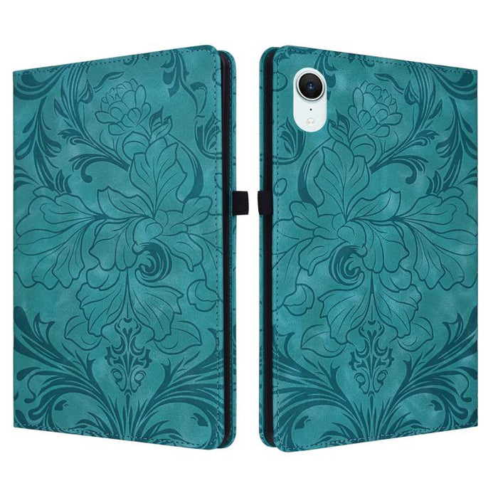 Funda para tablet de piel vegana con estampado floral en relieve y función de encendido/apagado automático., For iPad Air 13 2026/2025/2024, For iPad Air 11 2024/2025/2026, For iPad Pro 11 2024 / 2025, For iPad 2025 / 2022, For iPad mini 6 / mini 2024 ...