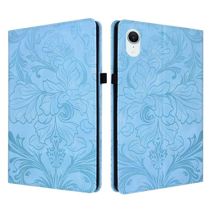 Funda para tablet de piel vegana con estampado floral en relieve y función de encendido/apagado automático., For iPad Air 13 2026/2025/2024, For iPad Air 11 2024/2025/2026, For iPad Pro 11 2024 / 2025, For iPad 2025 / 2022, For iPad mini 6 / mini 2024 ...
