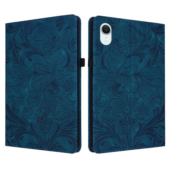 Funda para tablet de piel vegana con estampado floral en relieve y función de encendido/apagado automático., For iPad Air 13 2026/2025/2024, For iPad Air 11 2024/2025/2026, For iPad Pro 11 2024 / 2025, For iPad 2025 / 2022, For iPad mini 6 / mini 2024 ...
