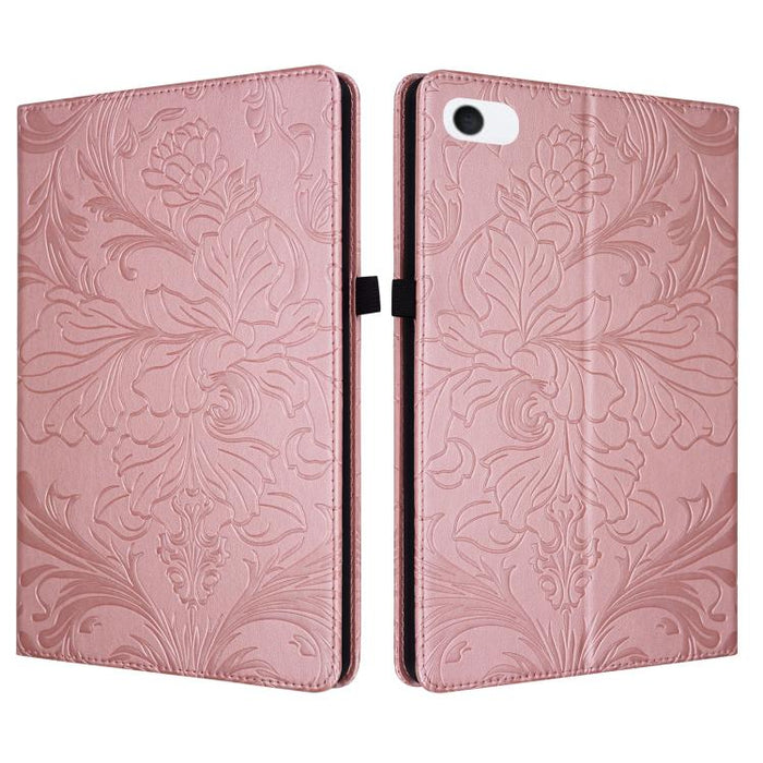 Funda para tablet de piel vegana con estampado floral en relieve y función de encendido/apagado automático., For iPad Air 13 2026/2025/2024, For iPad Air 11 2024/2025/2026, For iPad Pro 11 2024 / 2025, For iPad 2025 / 2022, For iPad mini 6 / mini 2024 ...