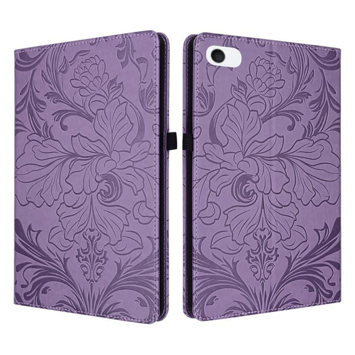 Funda para tablet de piel vegana con estampado floral en relieve y función de encendido/apagado automático., For iPad Air 13 2026/2025/2024, For iPad Air 11 2024/2025/2026, For iPad Pro 11 2024 / 2025, For iPad 2025 / 2022, For iPad mini 6 / mini 2024 ...