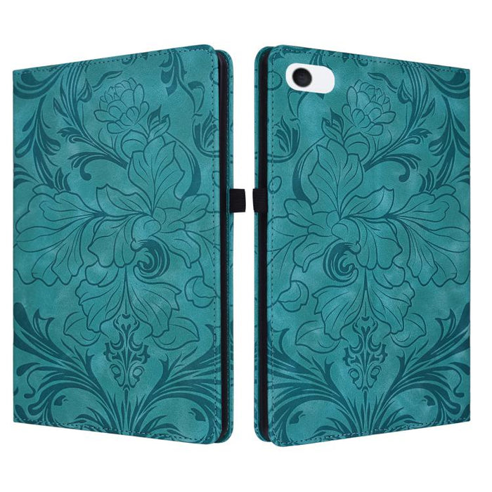 Funda para tablet de piel vegana con estampado floral en relieve y función de encendido/apagado automático., For iPad Air 13 2026/2025/2024, For iPad Air 11 2024/2025/2026, For iPad Pro 11 2024 / 2025, For iPad 2025 / 2022, For iPad mini 6 / mini 2024 ...
