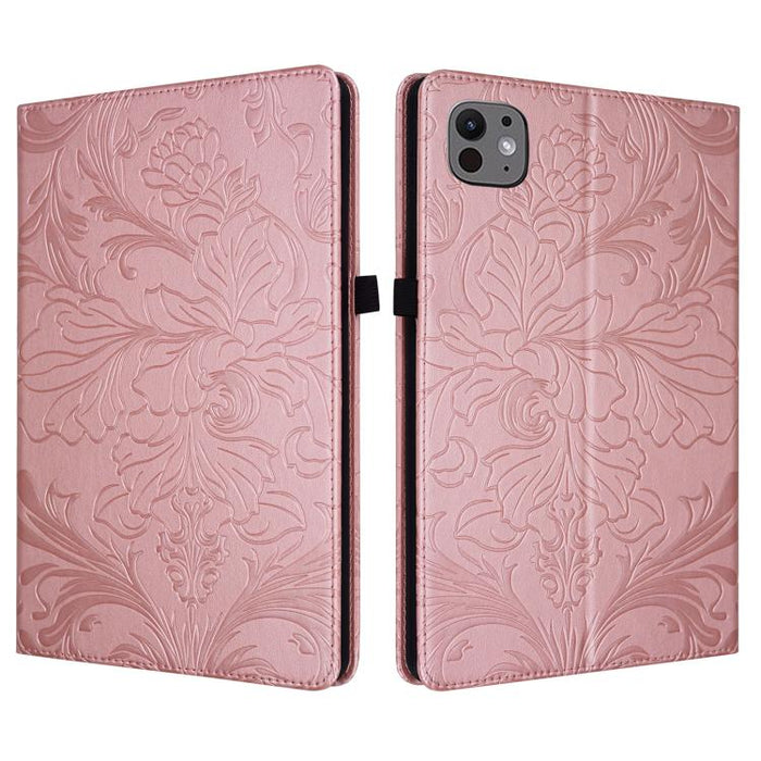 Funda para tablet de piel vegana con estampado floral en relieve y función de encendido/apagado automático., For iPad Air 13 2026/2025/2024, For iPad Air 11 2024/2025/2026, For iPad Pro 11 2024 / 2025, For iPad 2025 / 2022, For iPad mini 6 / mini 2024 ...