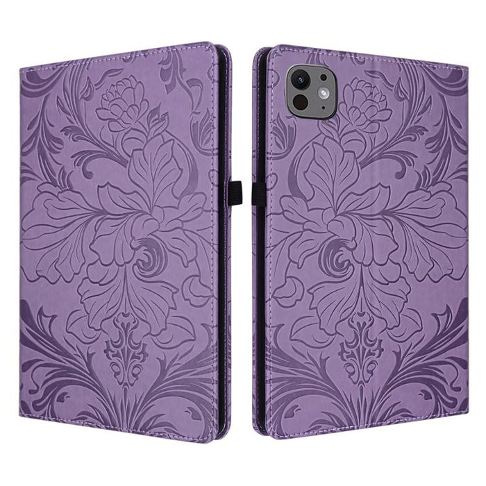Funda para tablet de piel vegana con estampado floral en relieve y función de encendido/apagado automático., For iPad Air 13 2026/2025/2024, For iPad Air 11 2024/2025/2026, For iPad Pro 11 2024 / 2025, For iPad 2025 / 2022, For iPad mini 6 / mini 2024 ...