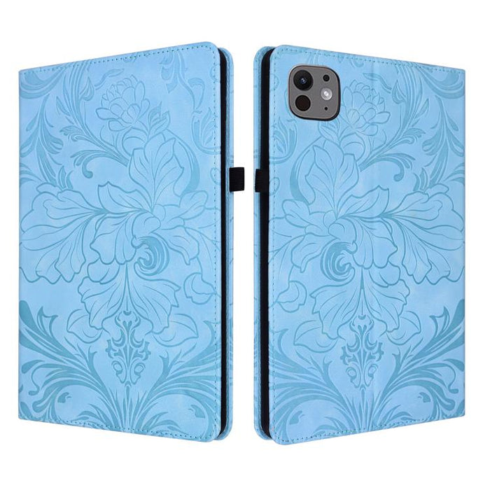 Funda para tablet de piel vegana con estampado floral en relieve y función de encendido/apagado automático., For iPad Air 13 2026/2025/2024, For iPad Air 11 2024/2025/2026, For iPad Pro 11 2024 / 2025, For iPad 2025 / 2022, For iPad mini 6 / mini 2024 ...