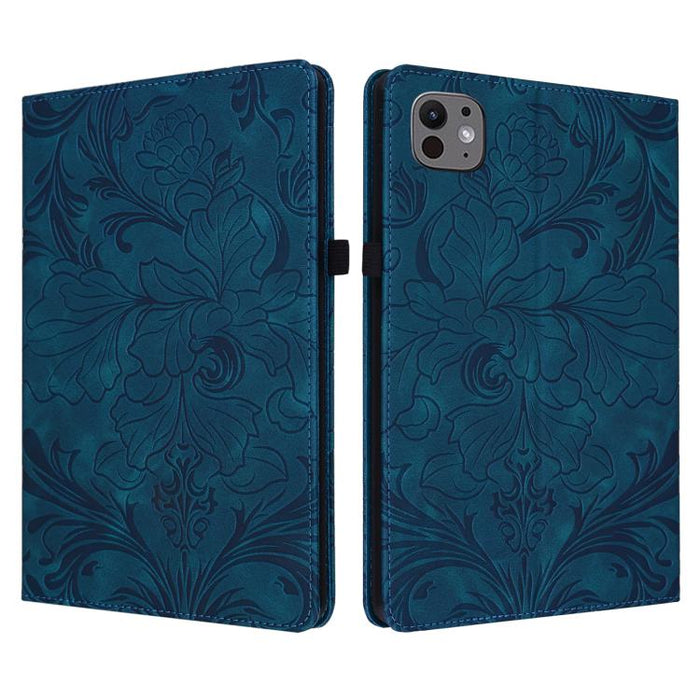 Funda para tablet de piel vegana con estampado floral en relieve y función de encendido/apagado automático., For iPad Air 13 2026/2025/2024, For iPad Air 11 2024/2025/2026, For iPad Pro 11 2024 / 2025, For iPad 2025 / 2022, For iPad mini 6 / mini 2024 ...