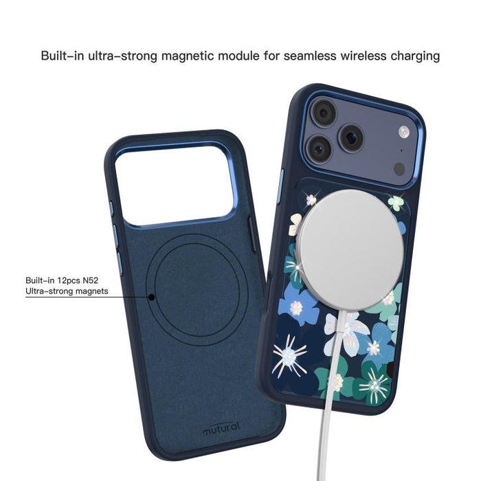 Funda magnética para teléfono Mutural Flora Story Series, For iPhone 17 Pro Max, For iPhone 17 Pro