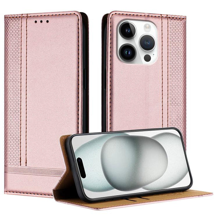 Funda para teléfono de cuero vegano resistente a los arañazos con diseño de costuras, For iPhone 17e / 16e, For iPhone 17 Pro Max, For iPhone 17 Pro, For iPhone 17, For iPhone Air, For iPhone 16 Pro Max, For iPhone 16 Pro, For iPhone 16 Plus           ...