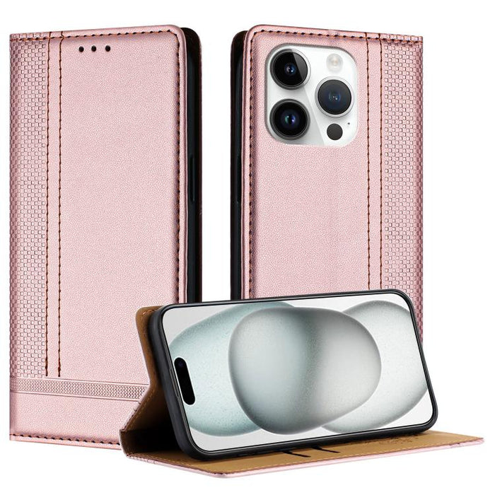 Funda para teléfono de cuero vegano resistente a los arañazos con diseño de costuras, For iPhone 17e / 16e, For iPhone 17 Pro Max, For iPhone 17 Pro, For iPhone 17, For iPhone Air, For iPhone 16 Pro Max, For iPhone 16 Pro, For iPhone 16 Plus           ...