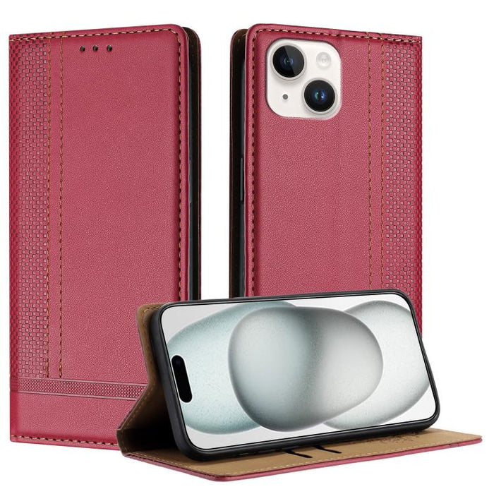 Funda para teléfono de cuero vegano resistente a los arañazos con diseño de costuras, For iPhone 15, For iPhone 14 Plus, For iPhone 14 Pro, For iPhone 14 Pro Max, For iPhone 8/7/6/SE 2022, For iPhone 13 Pro Max, For iPhone 13 Pro, For iPhone 13 / 14   ...