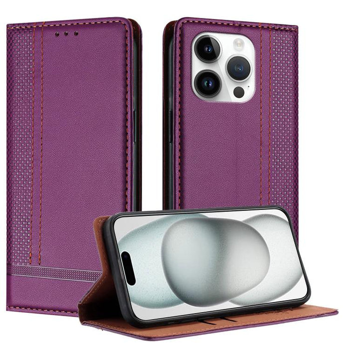 Funda para teléfono de cuero vegano resistente a los arañazos con diseño de costuras, For iPhone 15, For iPhone 14 Plus, For iPhone 14 Pro, For iPhone 14 Pro Max, For iPhone 8/7/6/SE 2022, For iPhone 13 Pro Max, For iPhone 13 Pro, For iPhone 13 / 14   ...