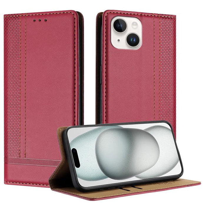 Funda para teléfono de cuero vegano resistente a los arañazos con diseño de costuras, For iPhone 15, For iPhone 14 Plus, For iPhone 14 Pro, For iPhone 14 Pro Max, For iPhone 8/7/6/SE 2022, For iPhone 13 Pro Max, For iPhone 13 Pro, For iPhone 13 / 14   ...