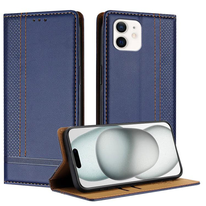 Funda para teléfono de cuero vegano resistente a los arañazos con diseño de costuras, For iPhone 15, For iPhone 14 Plus, For iPhone 14 Pro, For iPhone 14 Pro Max, For iPhone 8/7/6/SE 2022, For iPhone 13 Pro Max, For iPhone 13 Pro, For iPhone 13 / 14   ...