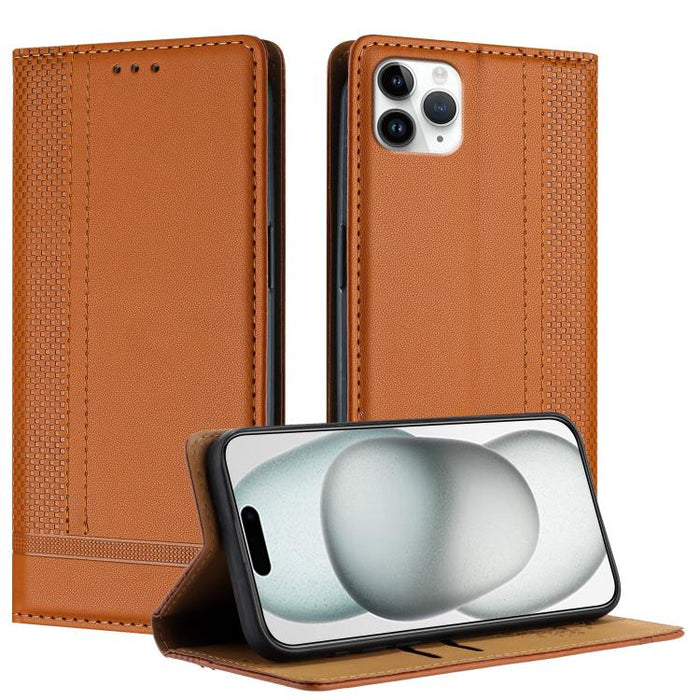 Funda para teléfono de cuero vegano resistente a los arañazos con diseño de costuras, For iPhone 12 mini, For iPhone 11 Pro Max, For iPhone 11, For iPhone 11 Pro, For iPhone XR, For iPhone XS Max, For iPhone X, For iPhone 8 Plus/7 Plus/6 Plus