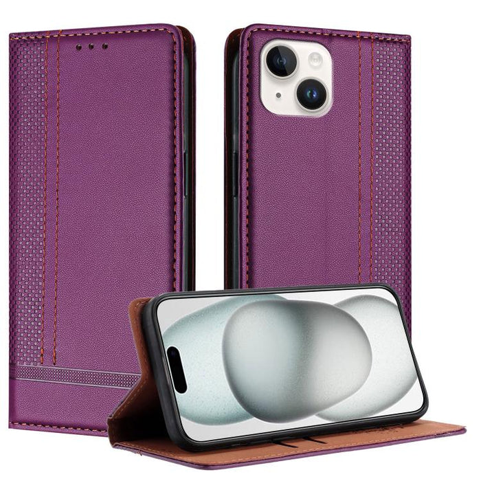 Funda para teléfono de cuero vegano resistente a los arañazos con diseño de costuras, For iPhone 15, For iPhone 14 Plus, For iPhone 14 Pro, For iPhone 14 Pro Max, For iPhone 8/7/6/SE 2022, For iPhone 13 Pro Max, For iPhone 13 Pro, For iPhone 13 / 14   ...