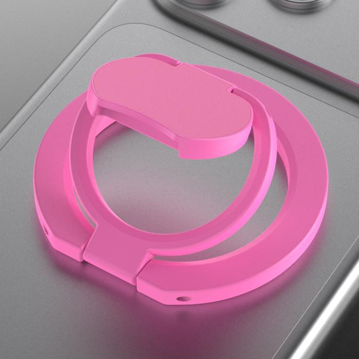 Soporte para teléfono con anillo magnético plegable de doble cara y color sólido