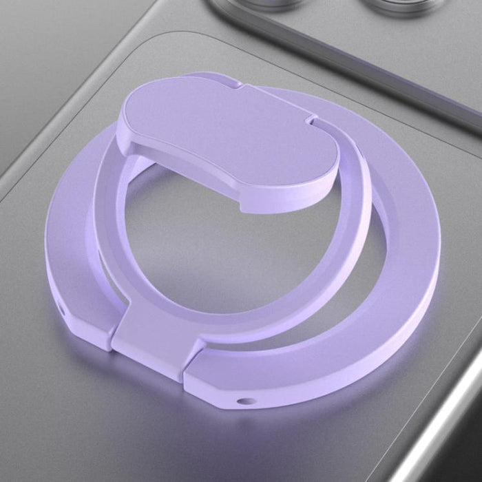 Soporte para teléfono con anillo magnético plegable de doble cara y color sólido