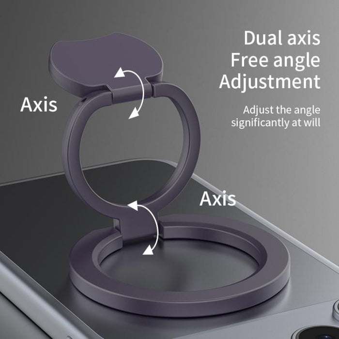 Soporte para teléfono con anillo magnético plegable de doble cara y color sólido
