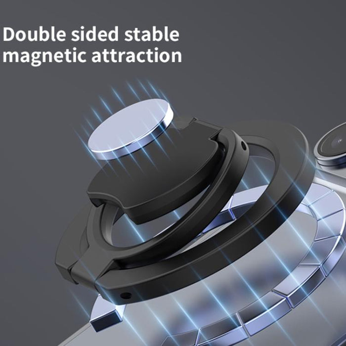 Soporte para teléfono con anillo magnético plegable de doble cara y color sólido