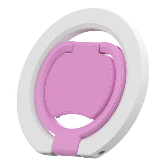 Soporte magnético de anillo plegable de doble cara con bloques de color para teléfono
