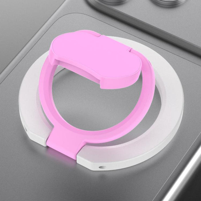 Soporte magnético de anillo plegable de doble cara con bloques de color para teléfono