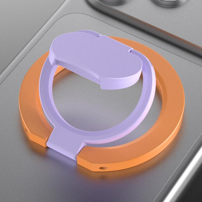 Soporte magnético de anillo plegable de doble cara con bloques de color para teléfono