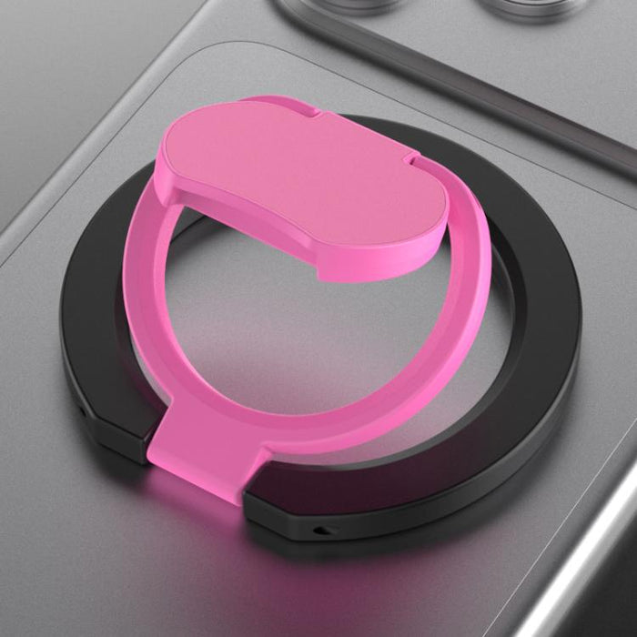 Soporte magnético de anillo plegable de doble cara con bloques de color para teléfono