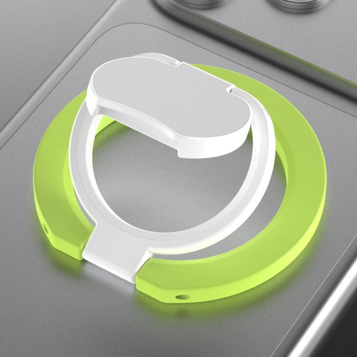 Soporte magnético de anillo plegable de doble cara con bloques de color para teléfono