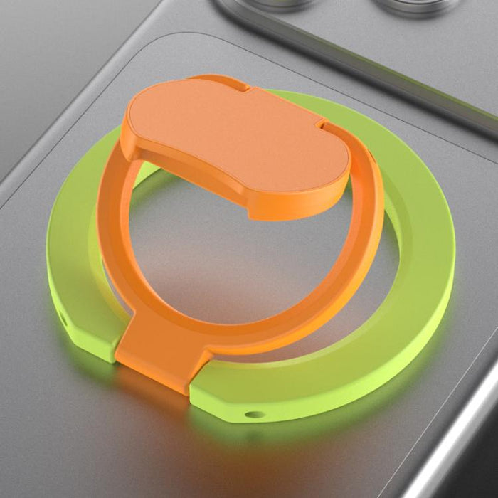 Soporte magnético de anillo plegable de doble cara con bloques de color para teléfono