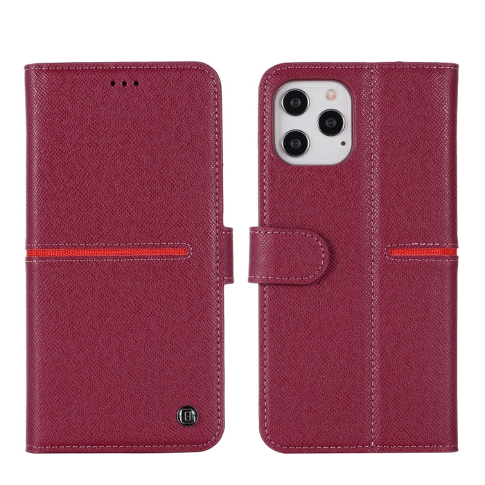 Estuche protector con tapa horizontal de cuero de grano superior GEBEI con soporte y ranuras para tarjetas y billetera y marco de fotos