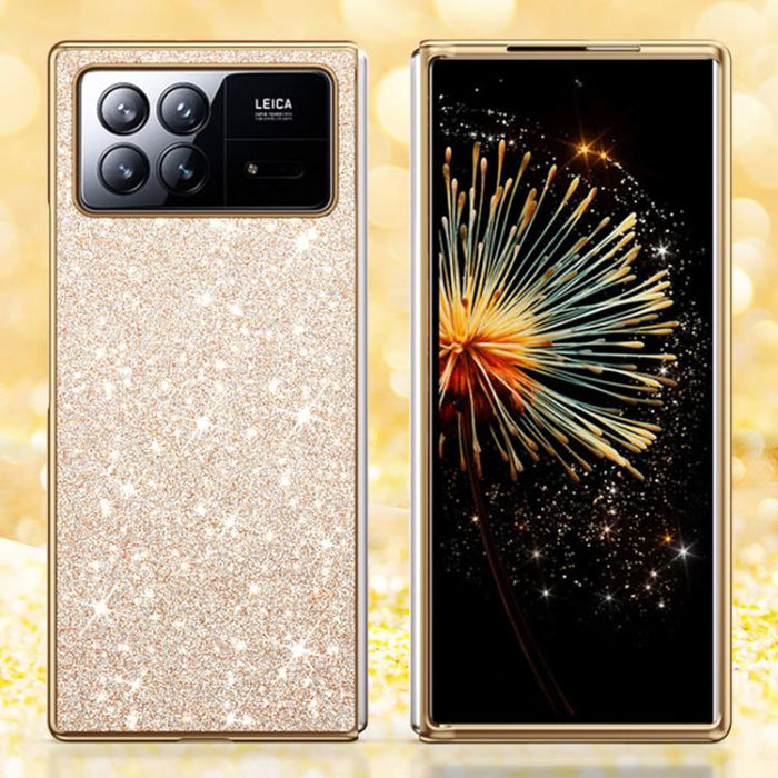 Funda para teléfono antigolpes con purpurina y acabado galvanizado, For Xiaomi Mix Flip 2, For Xiaomi Mix Flip, For Xiaomi Mix Fold 4, For Xiaomi Mix Fold 3