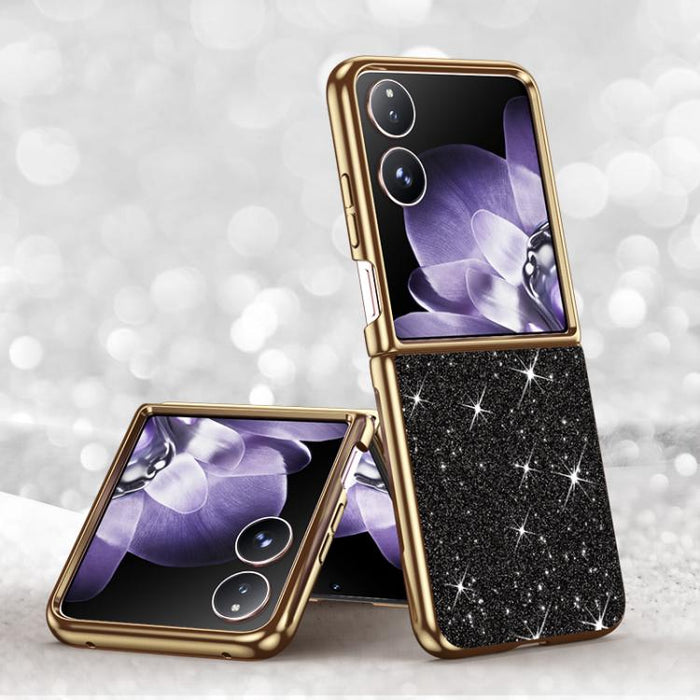 Funda para teléfono antigolpes con purpurina y acabado galvanizado, For Xiaomi Mix Flip 2, For Xiaomi Mix Flip, For Xiaomi Mix Fold 4, For Xiaomi Mix Fold 3