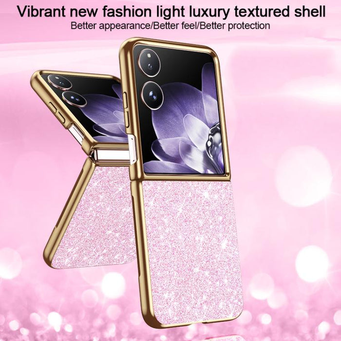 Funda para teléfono antigolpes con purpurina y acabado galvanizado, For Xiaomi Mix Flip 2, For Xiaomi Mix Flip, For Xiaomi Mix Fold 4, For Xiaomi Mix Fold 3