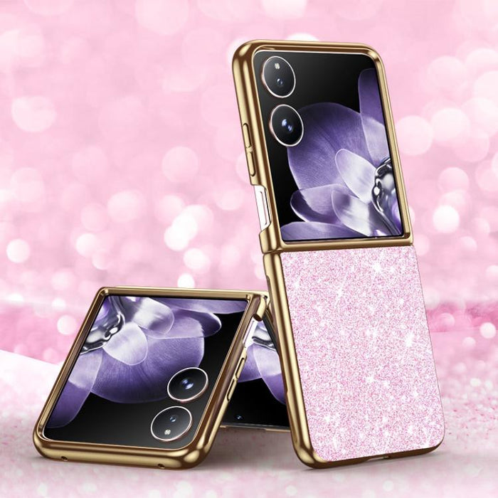 Funda para teléfono antigolpes con purpurina y acabado galvanizado, For Xiaomi Mix Flip 2, For Xiaomi Mix Flip, For Xiaomi Mix Fold 4, For Xiaomi Mix Fold 3
