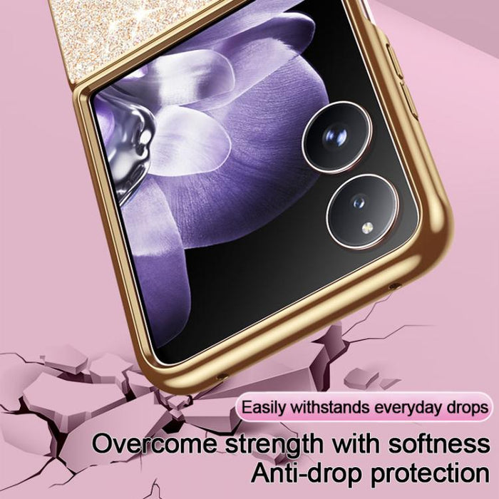 Funda para teléfono antigolpes con purpurina y acabado galvanizado, For Xiaomi Mix Flip 2, For Xiaomi Mix Flip, For Xiaomi Mix Fold 4, For Xiaomi Mix Fold 3