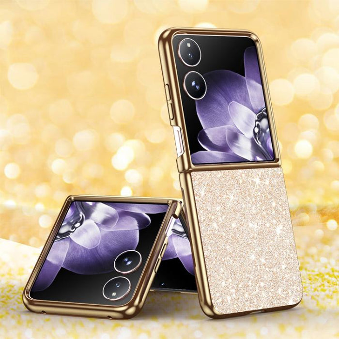 Funda para teléfono antigolpes con purpurina y acabado galvanizado, For Xiaomi Mix Flip 2, For Xiaomi Mix Flip, For Xiaomi Mix Fold 4, For Xiaomi Mix Fold 3